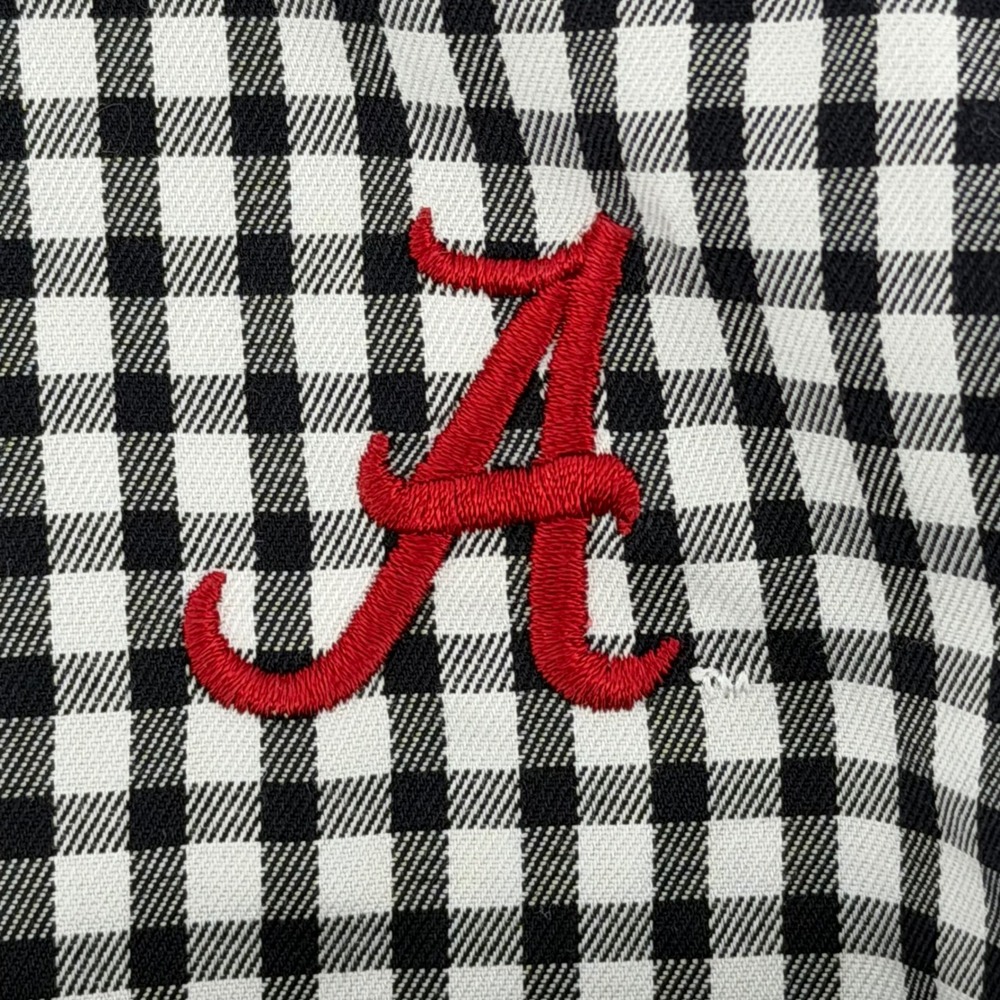 The Shirt Shop Mens Large Gingham Button Down Shirt Long Sleeve Embroidered A - Picture 6 of 13